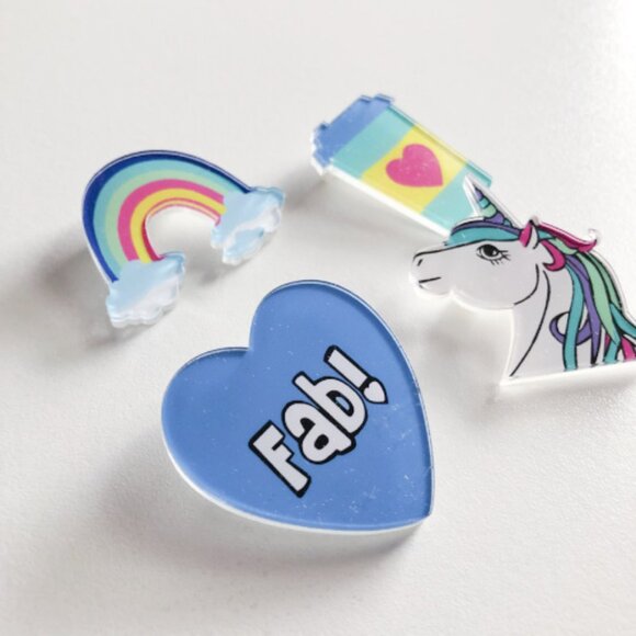 Whimsical Acetate Backpack Pins - Picture 3 of 5